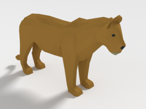 low poly cartoon african animals collection 3Dモデル