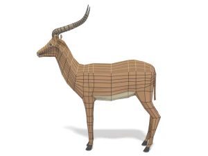 low poly cartoon african animals collection 3D Model