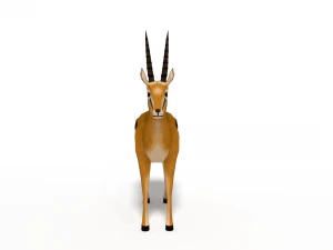 low poly cartoon african animals collection 3D Model