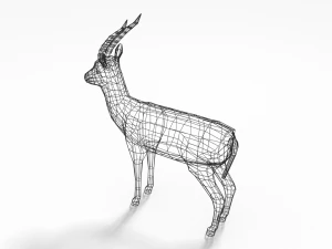 low poly cartoon african animals collection 3D Model
