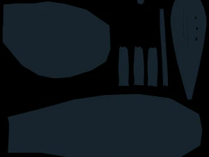 low poly cartoon black butterfly 3D Model