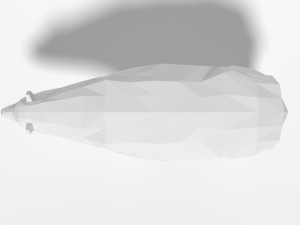low poly cartoon polar bear 3D-Modell