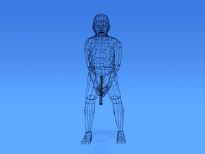 low poly kid playing tennis Modelo 3D