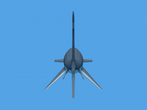 low poly cartoon hammerhead shark Modelo 3D
