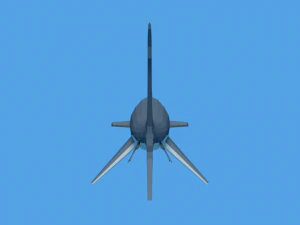 low poly cartoon hammerhead shark 3D Model