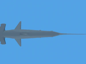 low poly cartoon hammerhead shark 3D Model