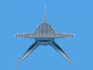 low poly cartoon hammerhead shark Modelo 3D