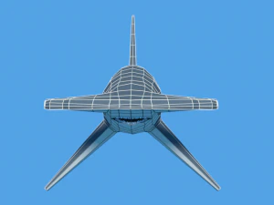 low poly cartoon hammerhead shark 3D Model