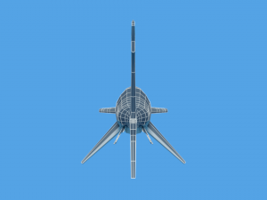 low poly cartoon hammerhead shark Modelo 3D