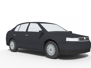 low poly family car 3D Model
