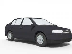 low poly family car 3D Model