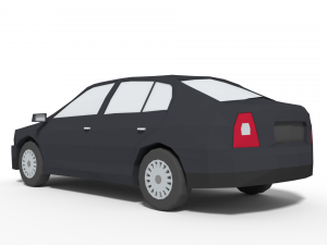 low poly family car 3D Model