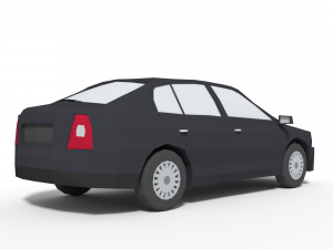 low poly family car 3D Model