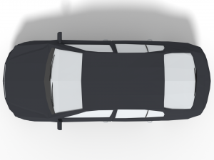 low poly family car 3D Model