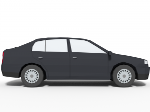 low poly family car 3D Model