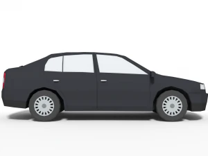 low poly family car 3D Model