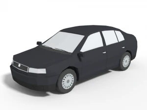 low poly family car 3D Model