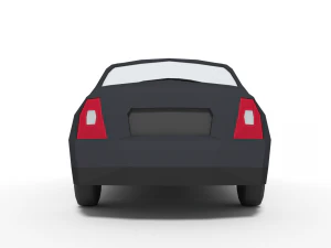 low poly family car 3D Model