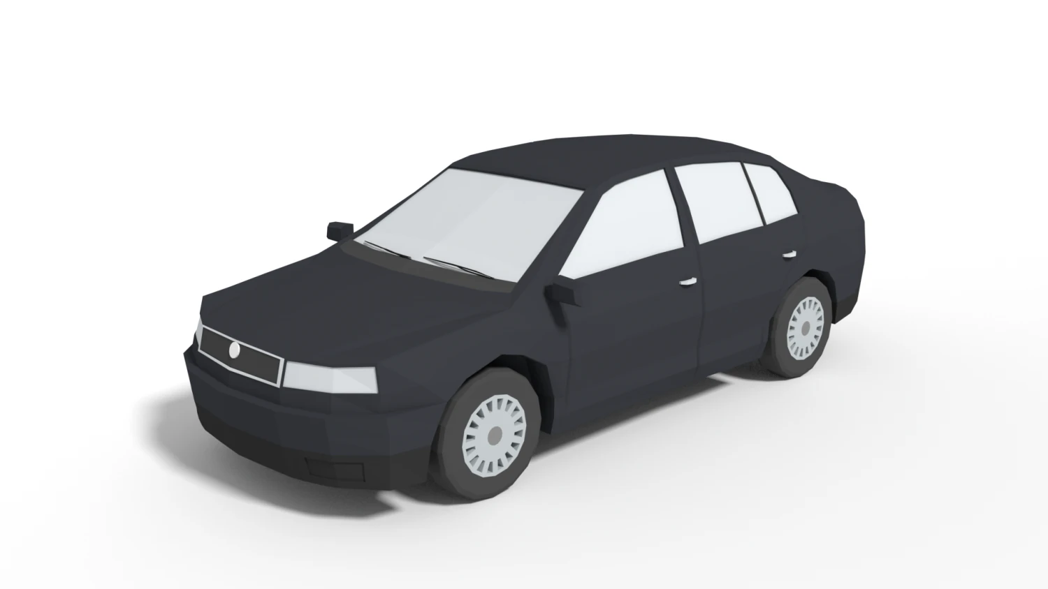 low poly family car 3D Model .c4d .max .obj .3ds .fbx .stl .blend