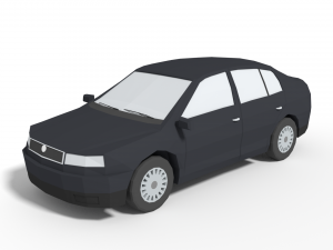 low poly family car 3D 모델