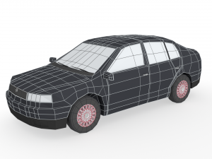 low poly family car 3D Model