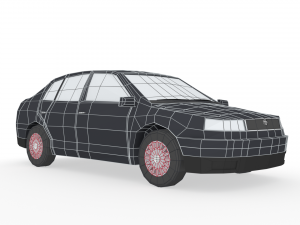 low poly family car 3D Model