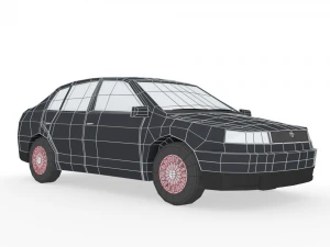 low poly family car 3D Model