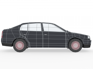 low poly family car 3D Model