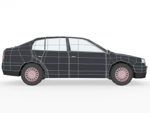 low poly family car 3D Model