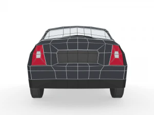low poly family car 3D Model