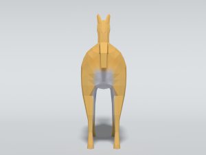 low poly cartoon llama guanaco 3D Model
