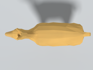low poly cartoon llama guanaco 3D Model