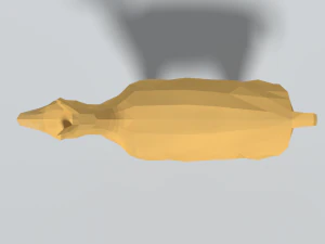 low poly cartoon llama guanaco 3D Model