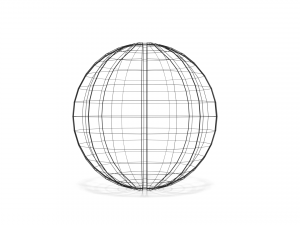 low poly cartoon basketball ball free 3D Model