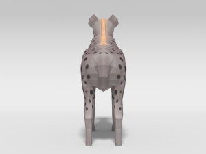 low poly cartoon hyena Modelo 3D