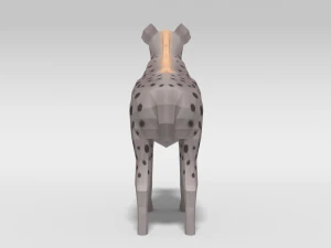 low poly cartoon hyena 3D Model