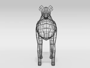 low poly cartoon hyena 3D Model
