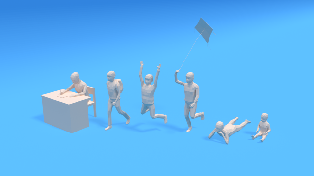 low poly kids collection vol 2 3D Model .c4d .max .obj .3ds .fbx .stl .blend 