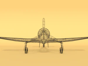 low poly cartoon hawker tempest mkii airplane 3D Model
