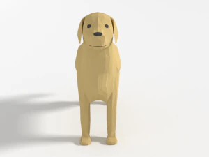 low poly cartoon dog pack collection 3D Model