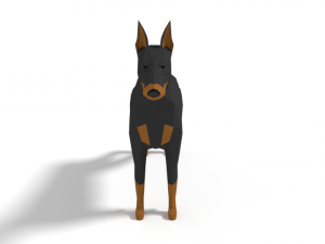 low poly cartoon dog pack collection 3D 모델