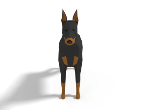low poly cartoon dog pack collection 3D Model