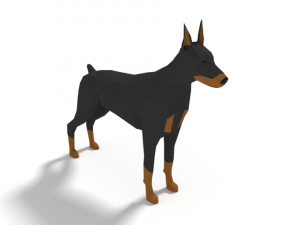 low poly cartoon dog pack collection 3D 모델