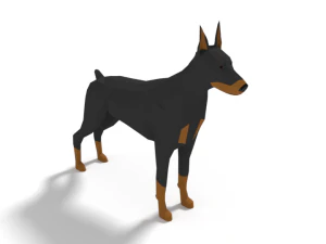 low poly cartoon dog pack collection 3D Model