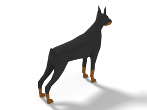 low poly cartoon dog pack collection 3D 모델