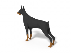 low poly cartoon dog pack collection 3D 모델