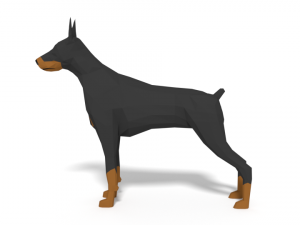 low poly cartoon dog pack collection 3D 모델