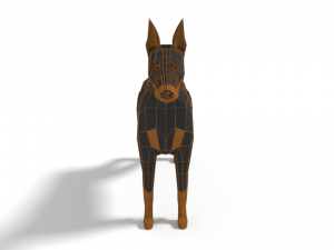 low poly cartoon dog pack collection 3D 모델