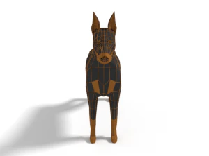 low poly cartoon dog pack collection 3D Model