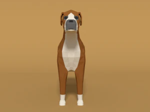 low poly cartoon dog pack collection 3D Model